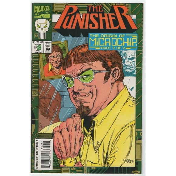 Comic Book The Punisher Origin Of The Microchip #2 1993 Marvel Comics Pt 2 Of 2 - Picture 1 of 10
